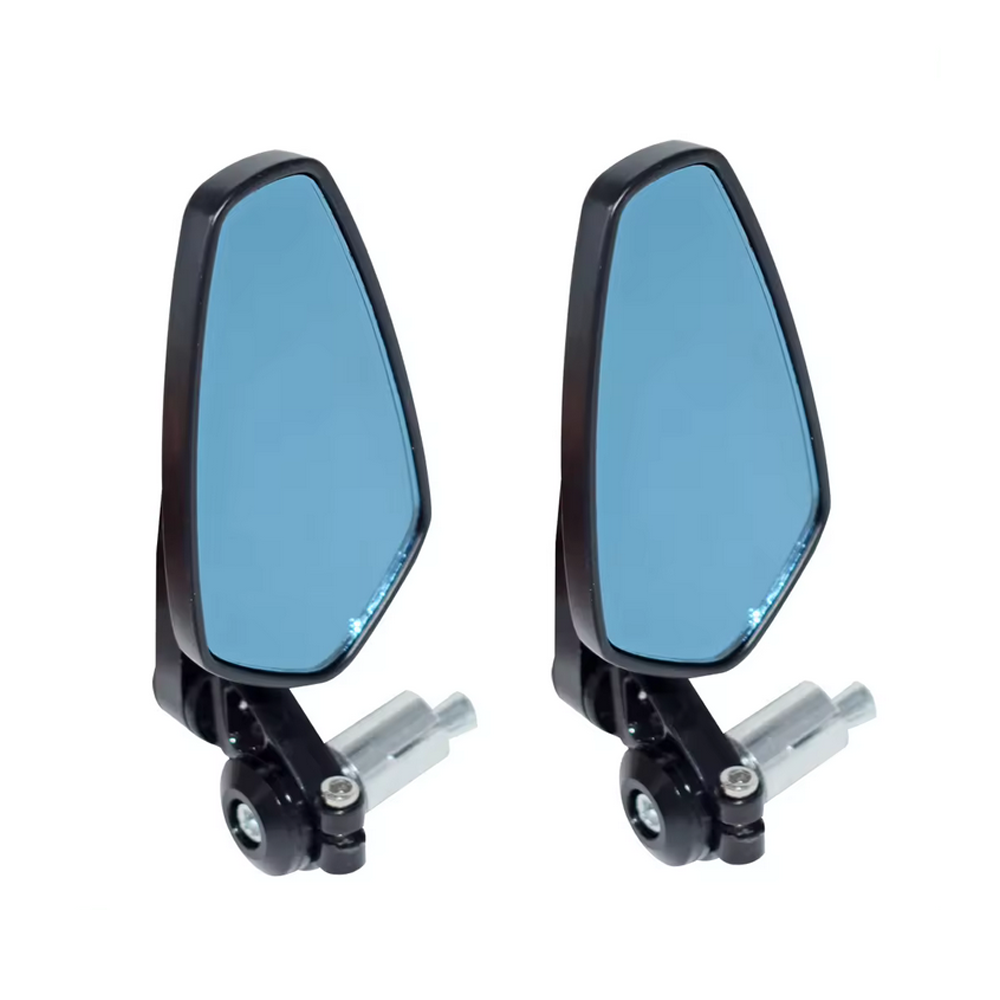 7/8" 22mm Bar End Mirror Set - Long Arm Blade