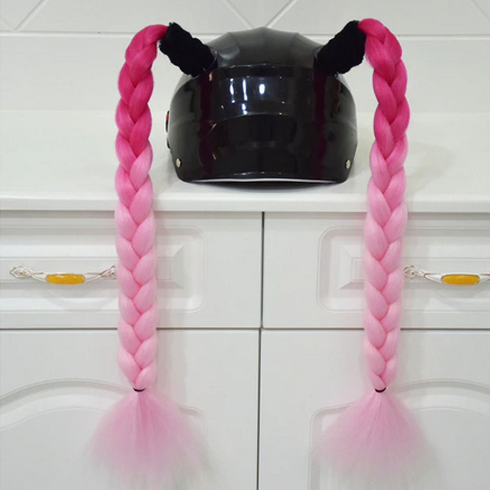 Neon Pink Root Pastel Pink Helmet Pigtails