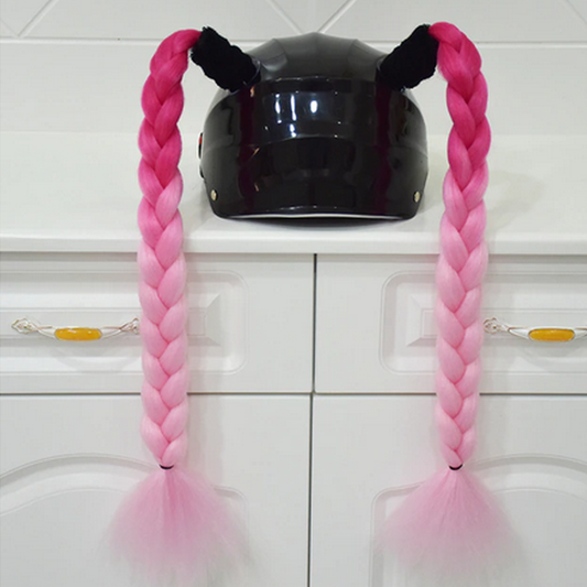 Neon Pink Root Pastel Pink Helmet Pigtails