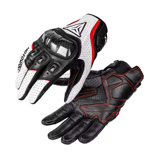 Motowolf Fast Rider Gloves - White