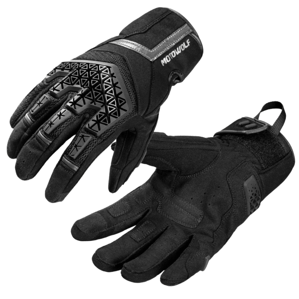 Motowolf Road Gloves - Black