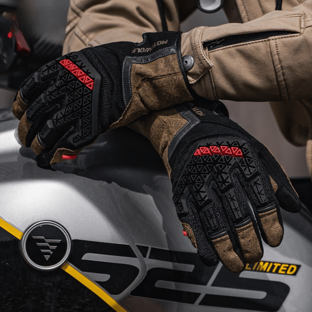 Motowolf Road Gloves - Desert Brown