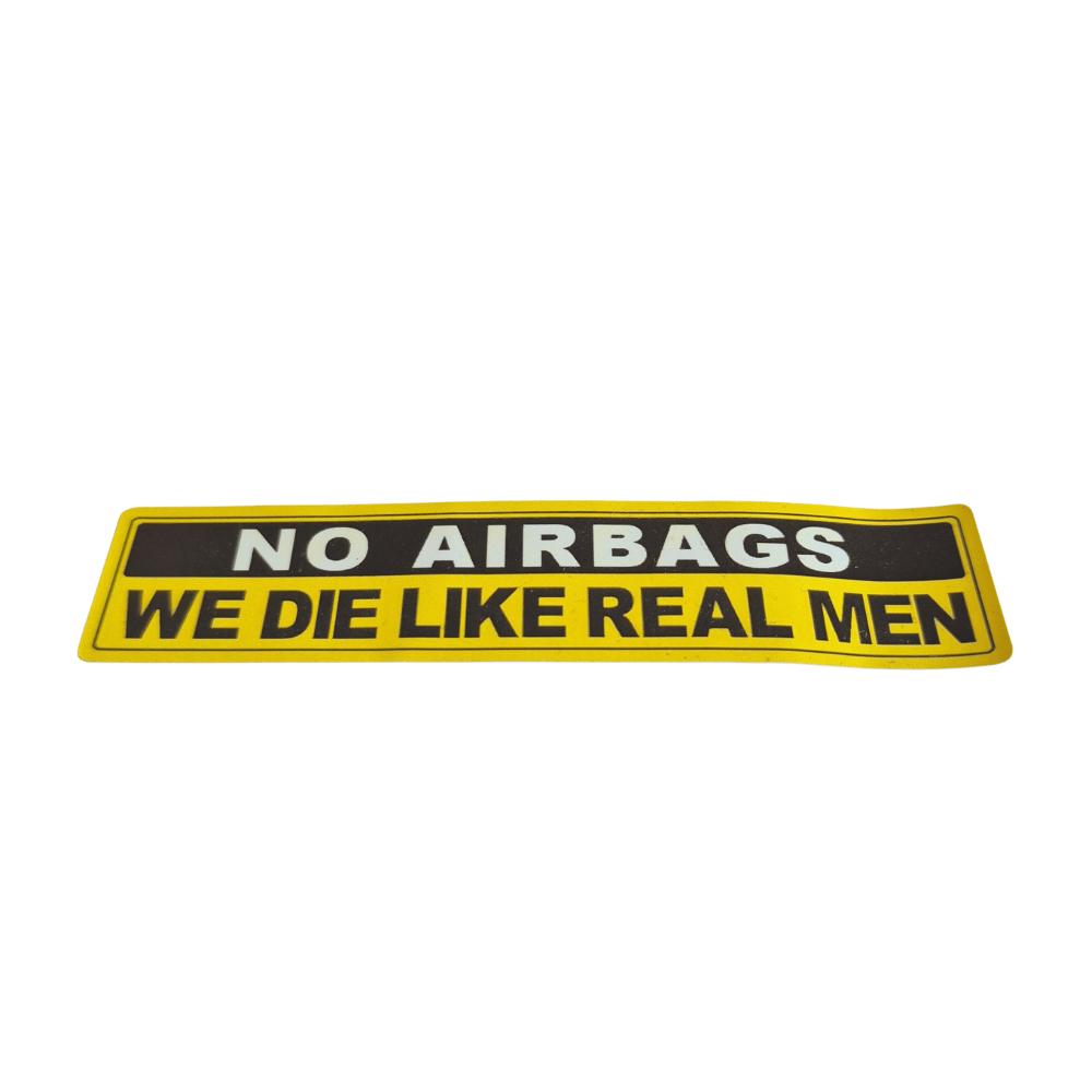 No Air Bags Motorbike Sticker