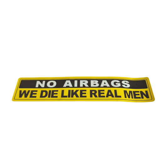 No Air Bags Motorbike Sticker