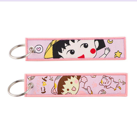 Cute Girl Anime Key Tag