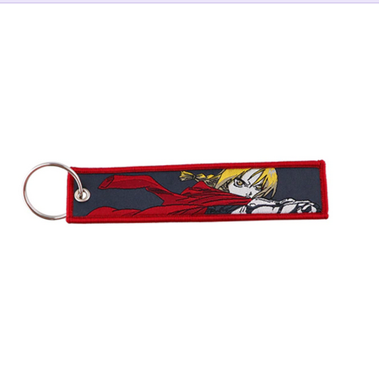 Blonde Caped Man Anime Key Tag
