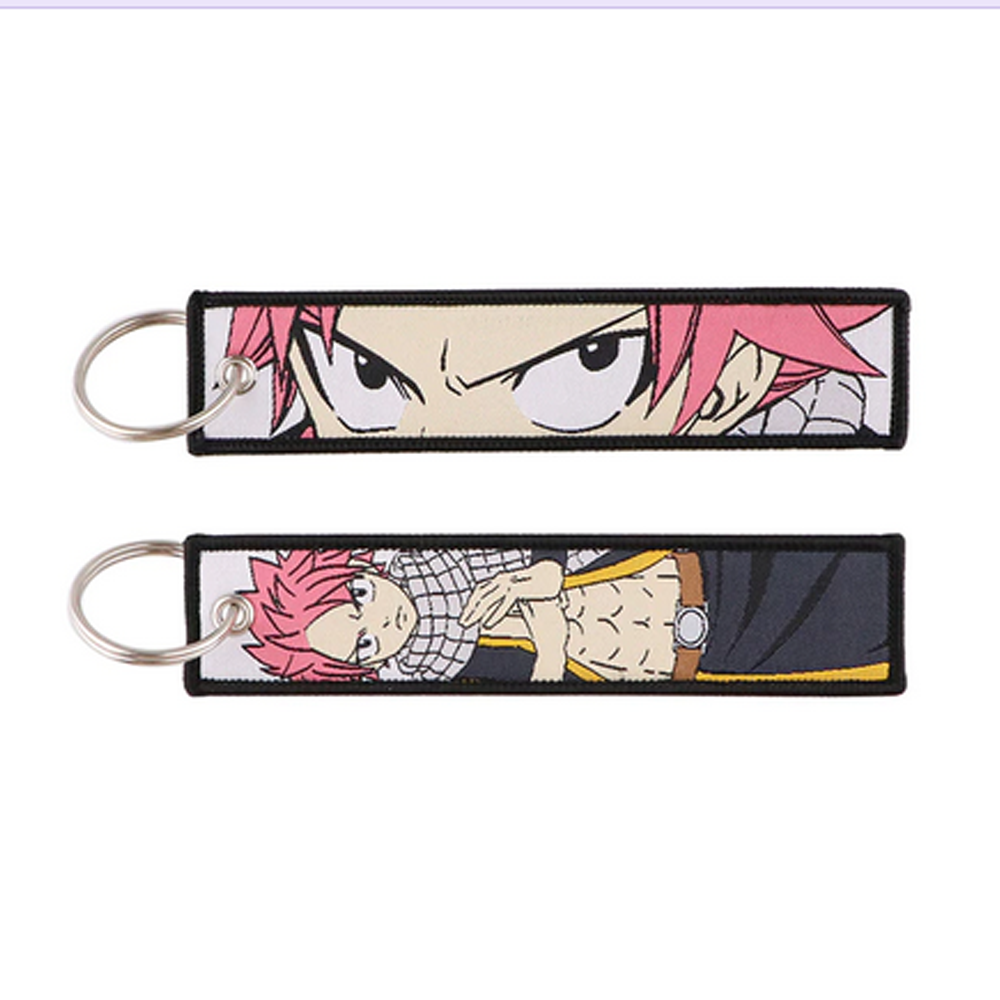 Pink Haired Fighter Anime Key Tag