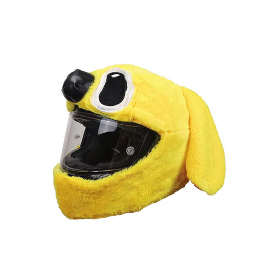 Yellow Cartoon Dog Helmet Cover