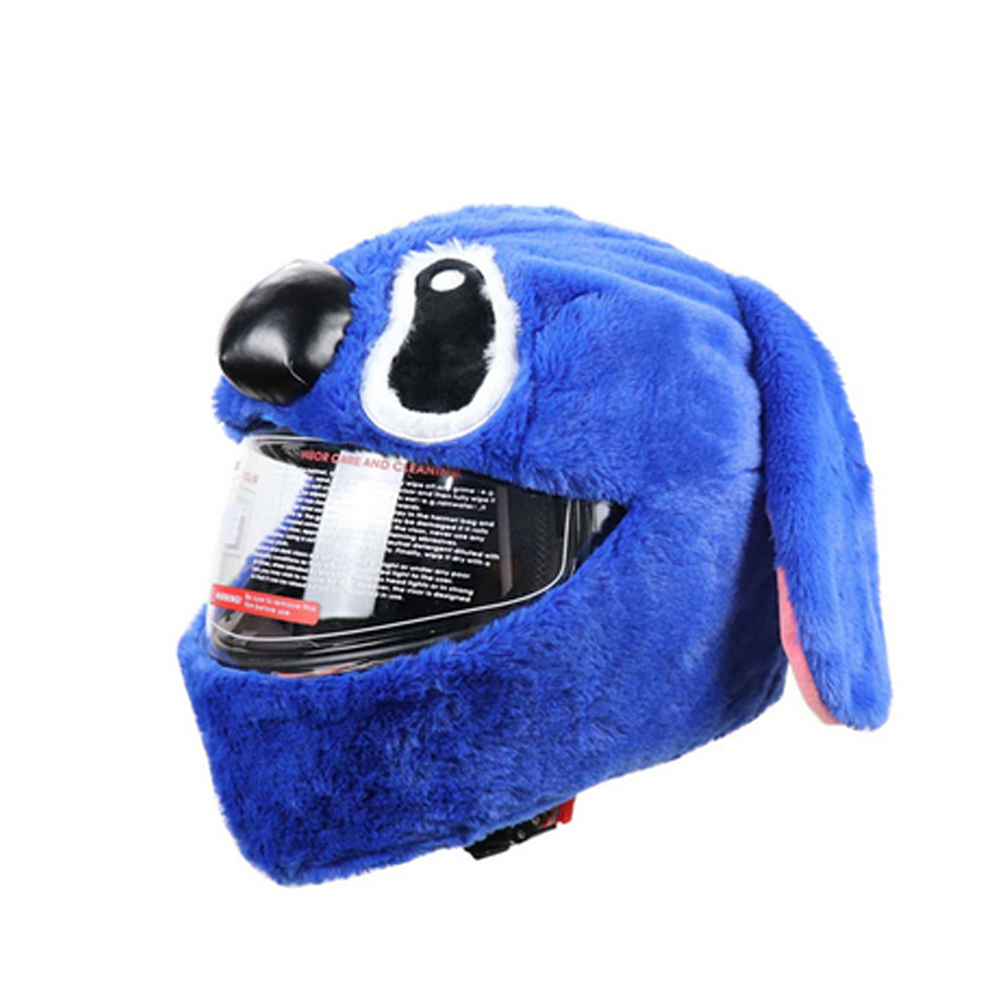 Blue Cartoon Dog Helmet Cover