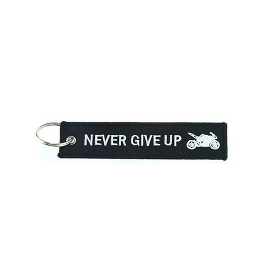 Never Give Up Key Tag